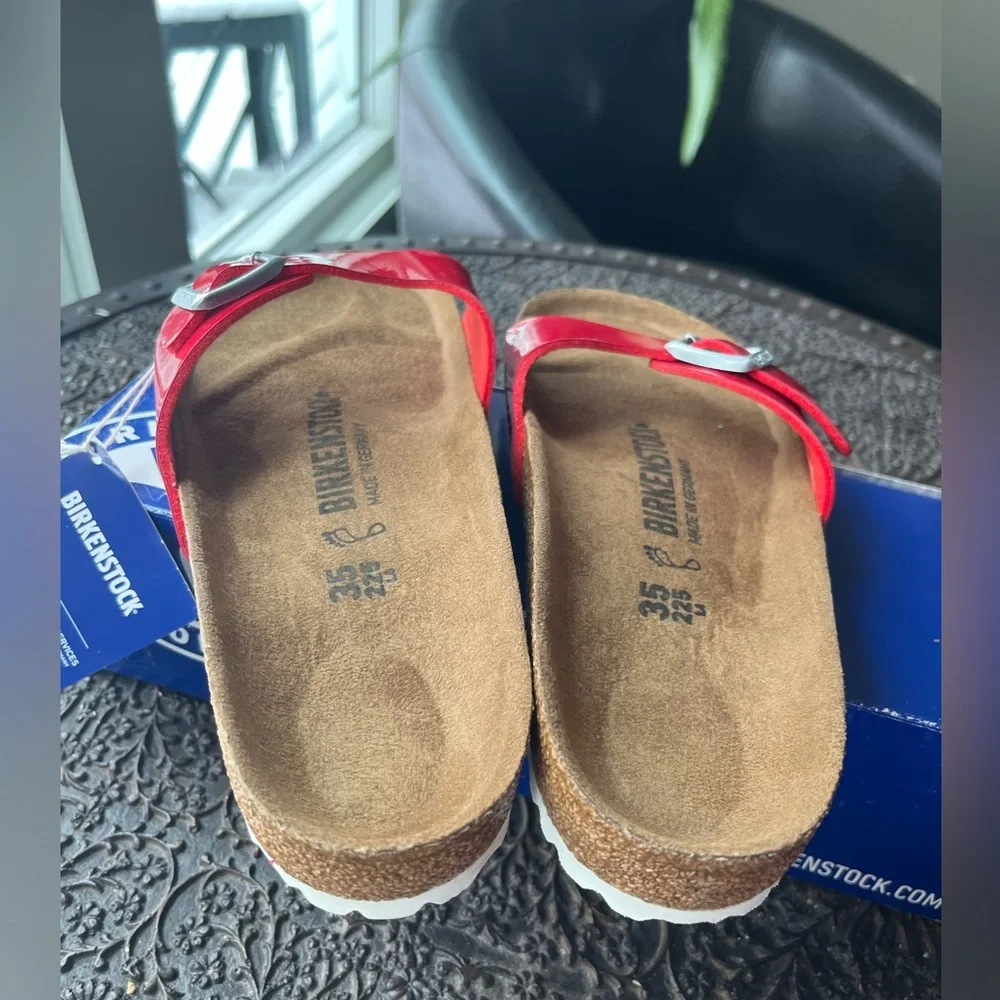 BIRKENSTOCK MADRID SANDALS IN TANGO RED PATENT 35 EU  4-4.5 US - Picture 5 of 8
